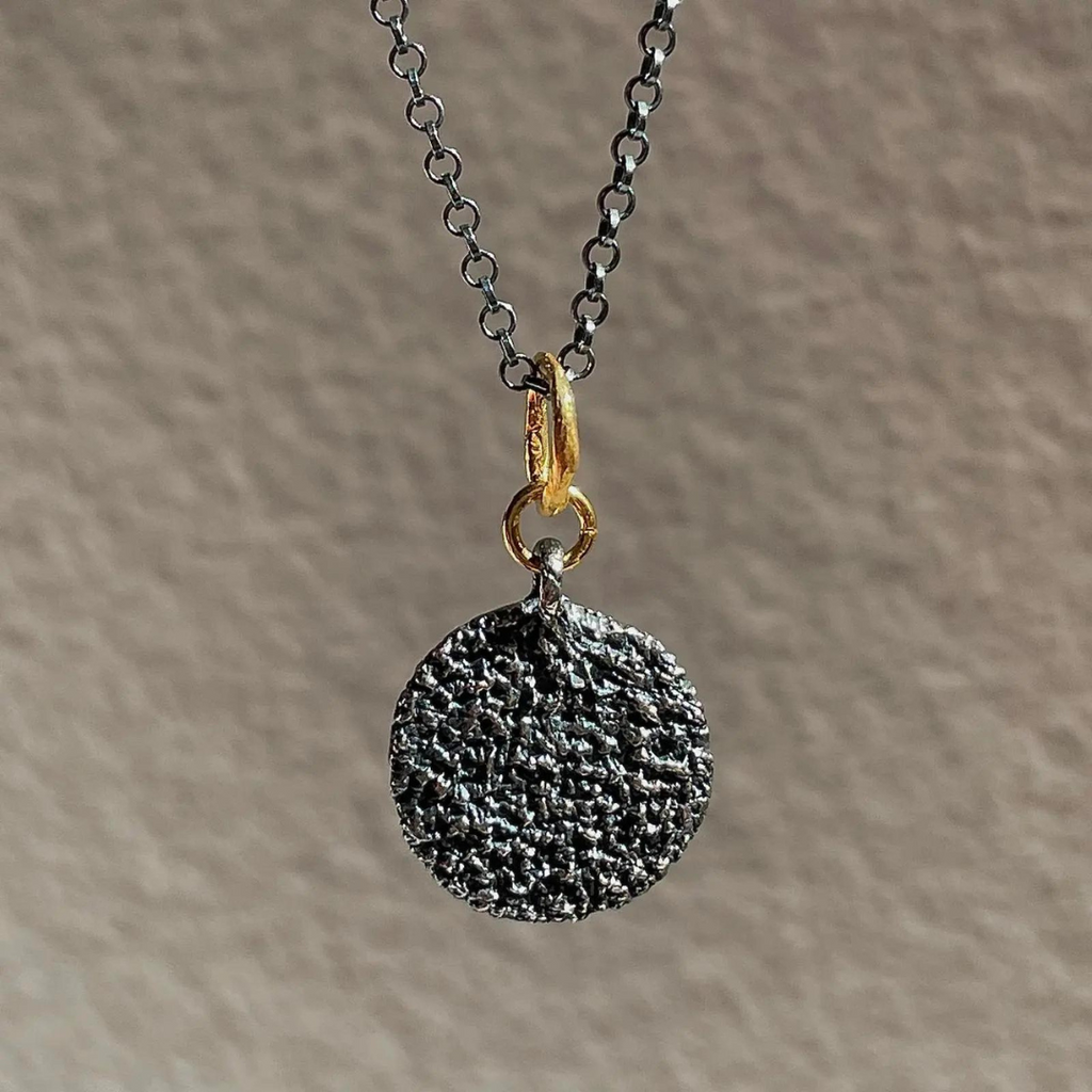 Gold Plated / Oxidised Silver Necklace "Bespoken" (1,5 cm)