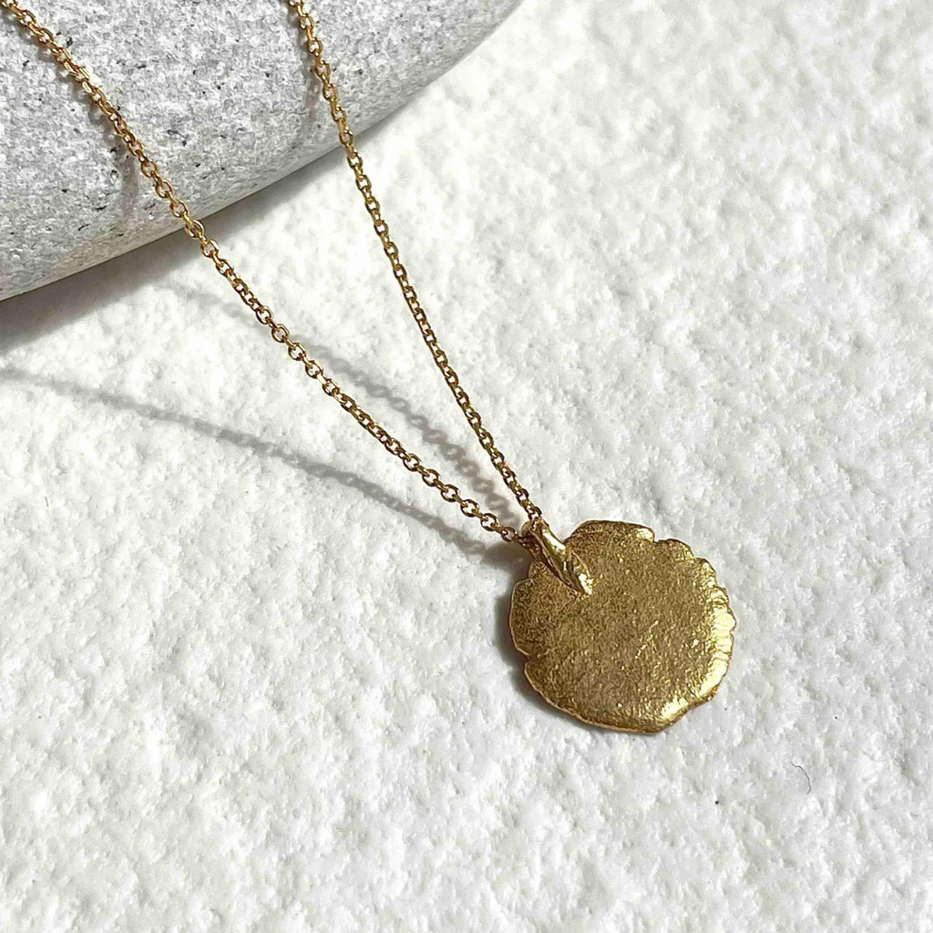 Gold Plated Silver Necklace "Small Fingerprint"