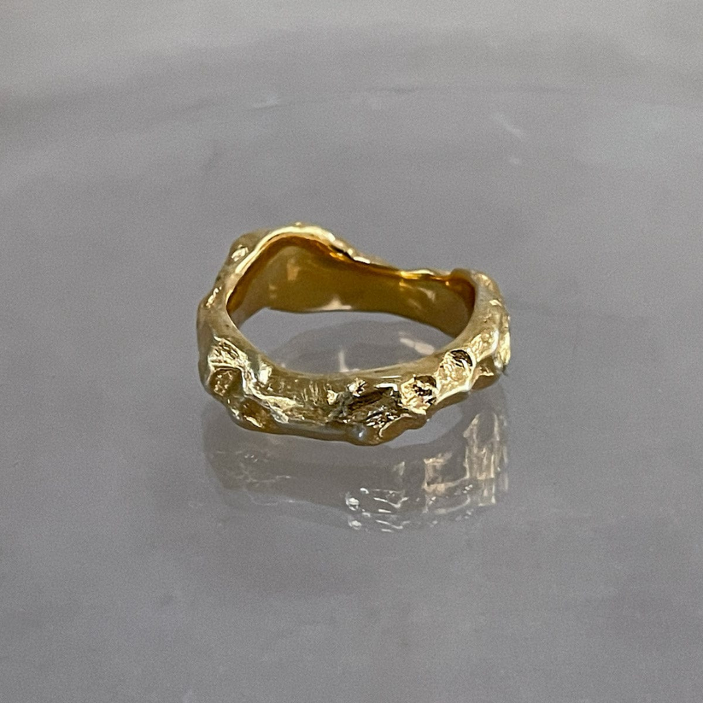 Gold Plated Silver Ring "Memoria no.2"