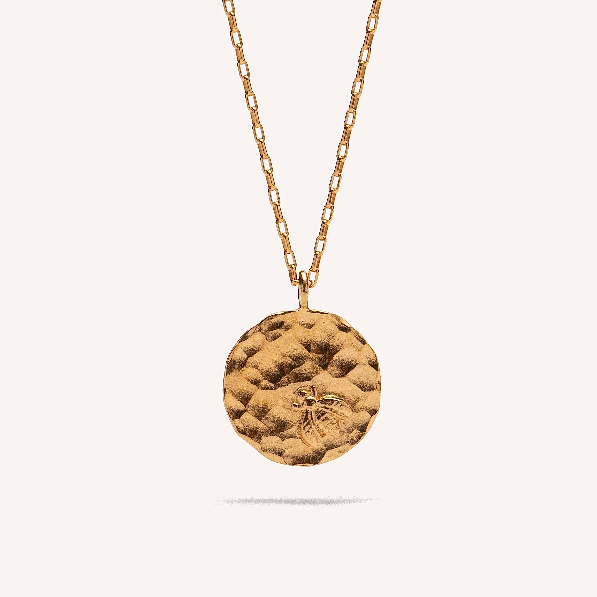Gold Plated Silver Necklace "Lucky Bee" (large)