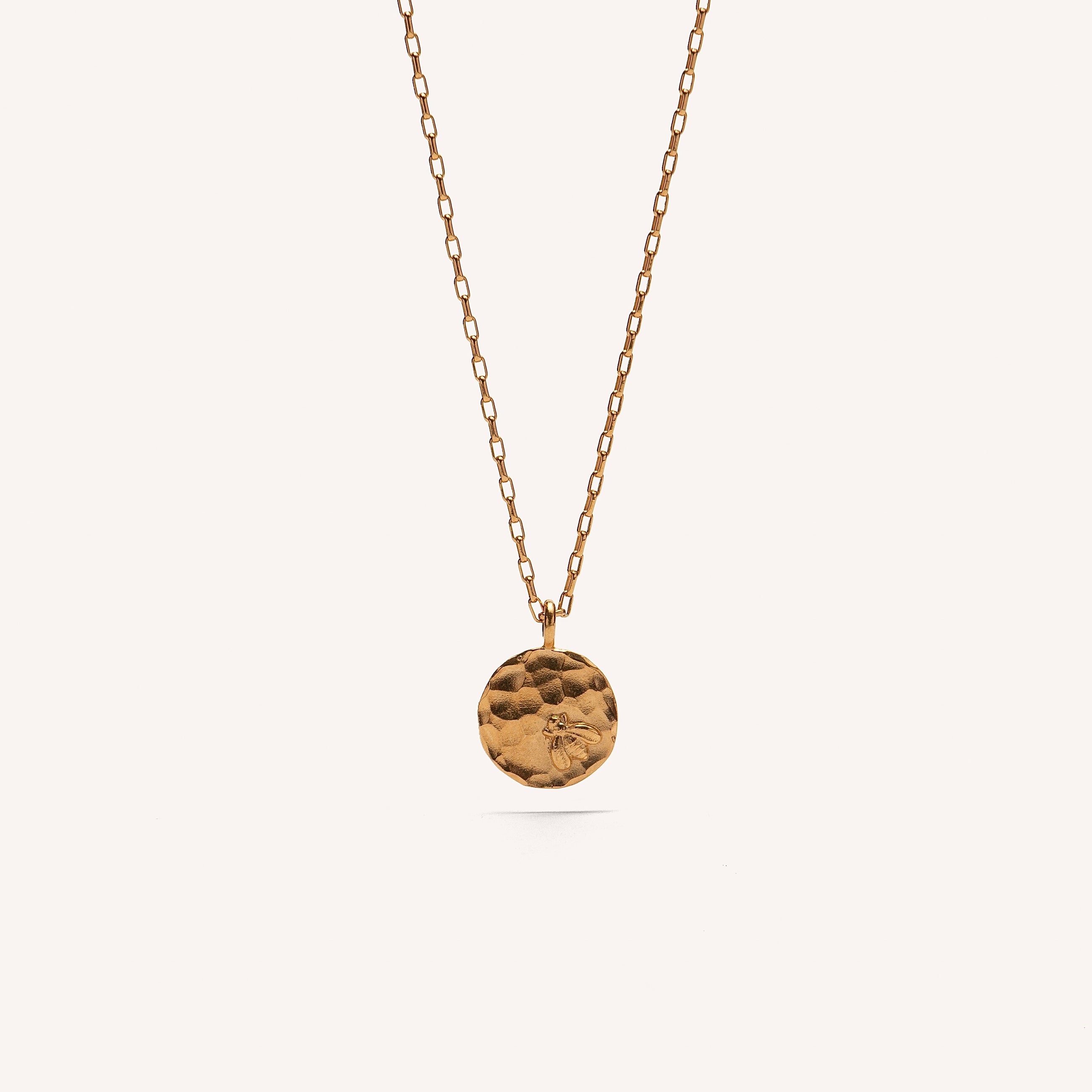 Gold Plated Silver Necklace "Lucky Bee" (small)