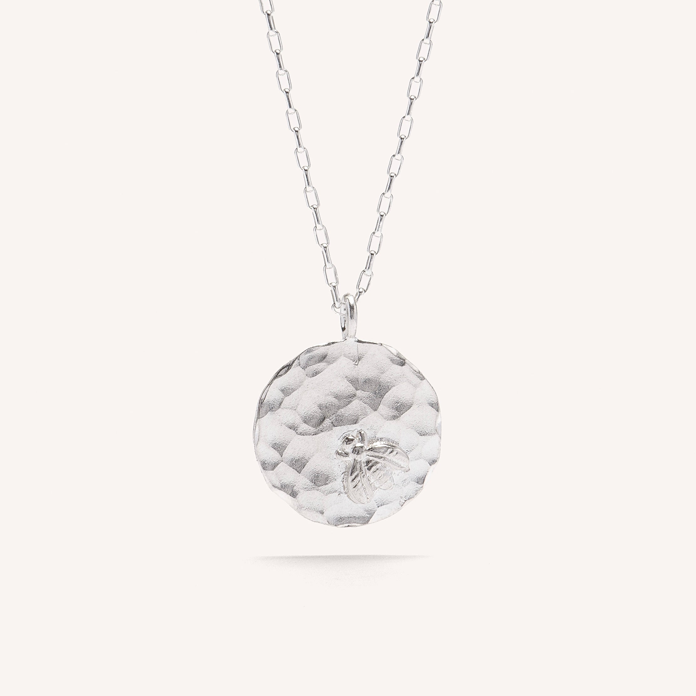 Silver Necklace "Lucky Bee" (large)