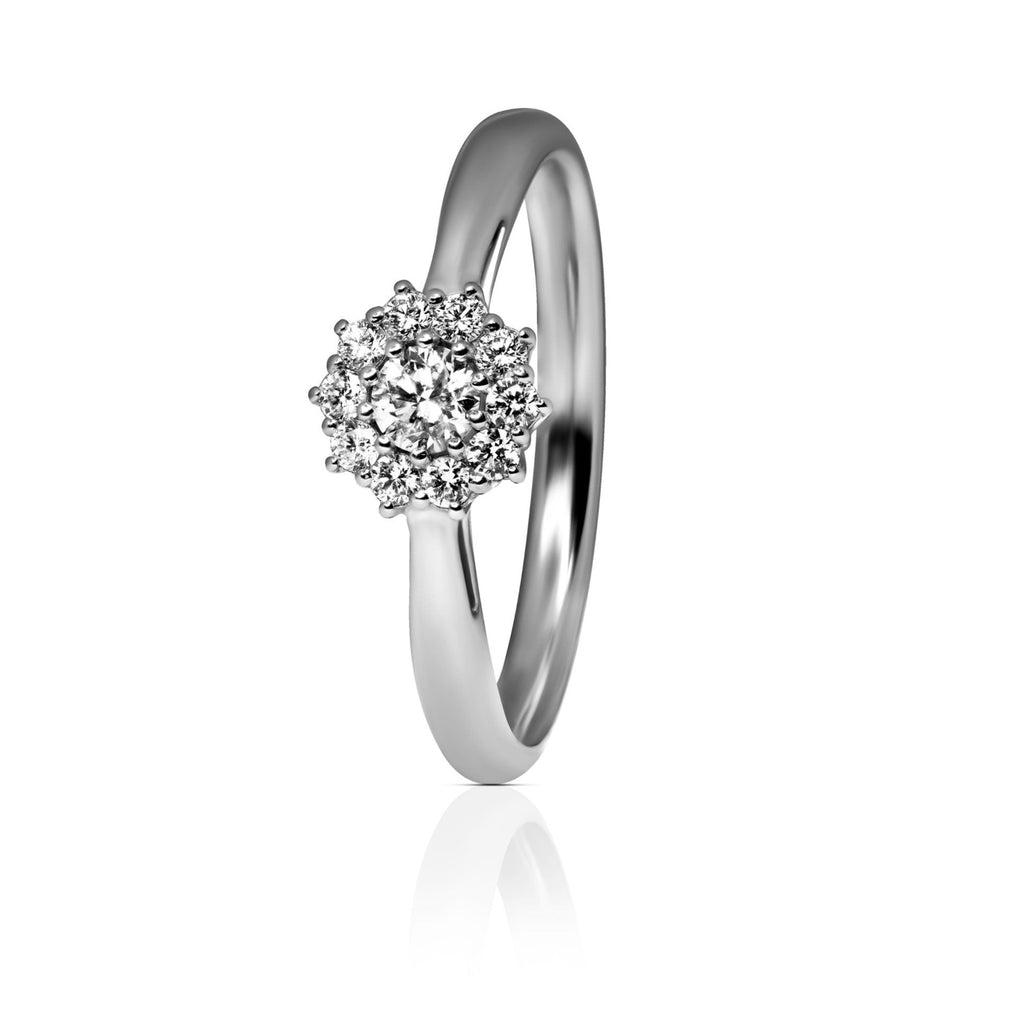 Halo Ring with 0.25 ct Diamonds