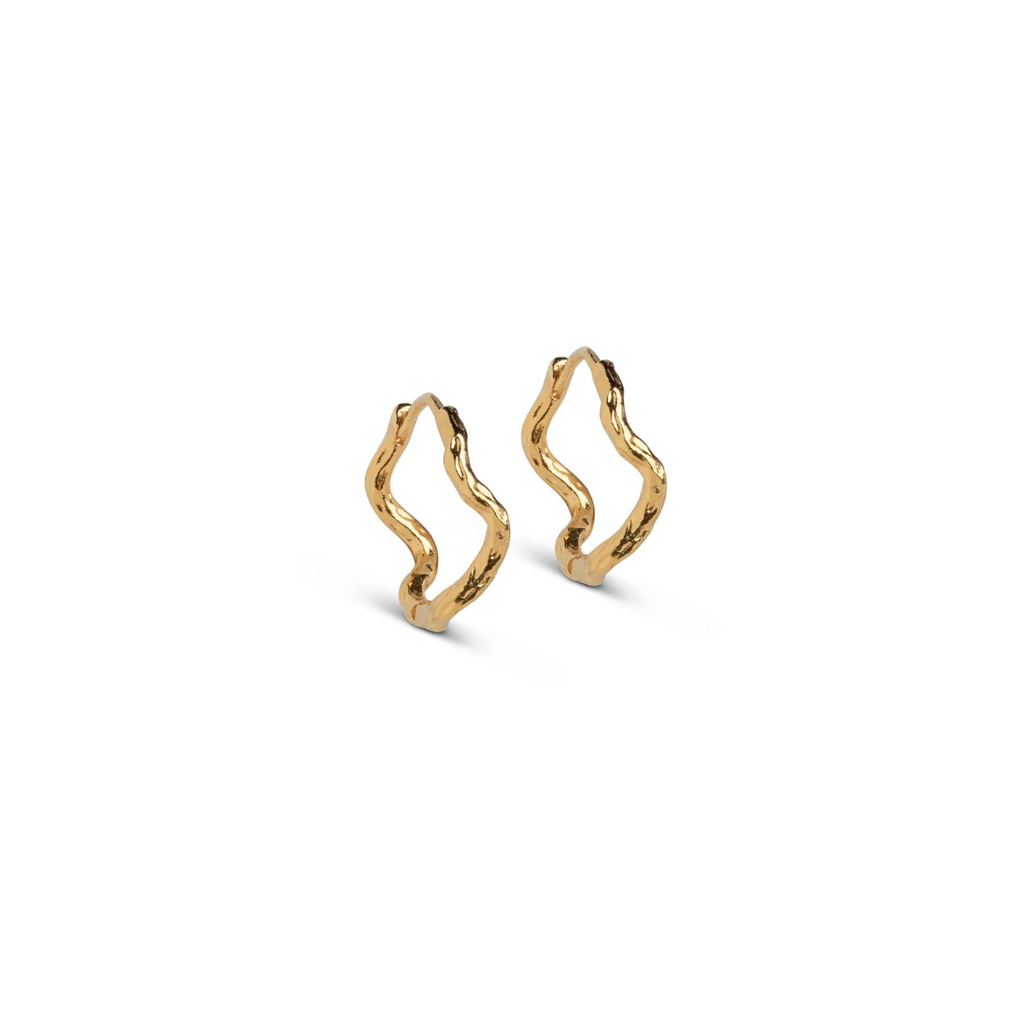 Gold Plated Silver Hoop Earrings "Holly”