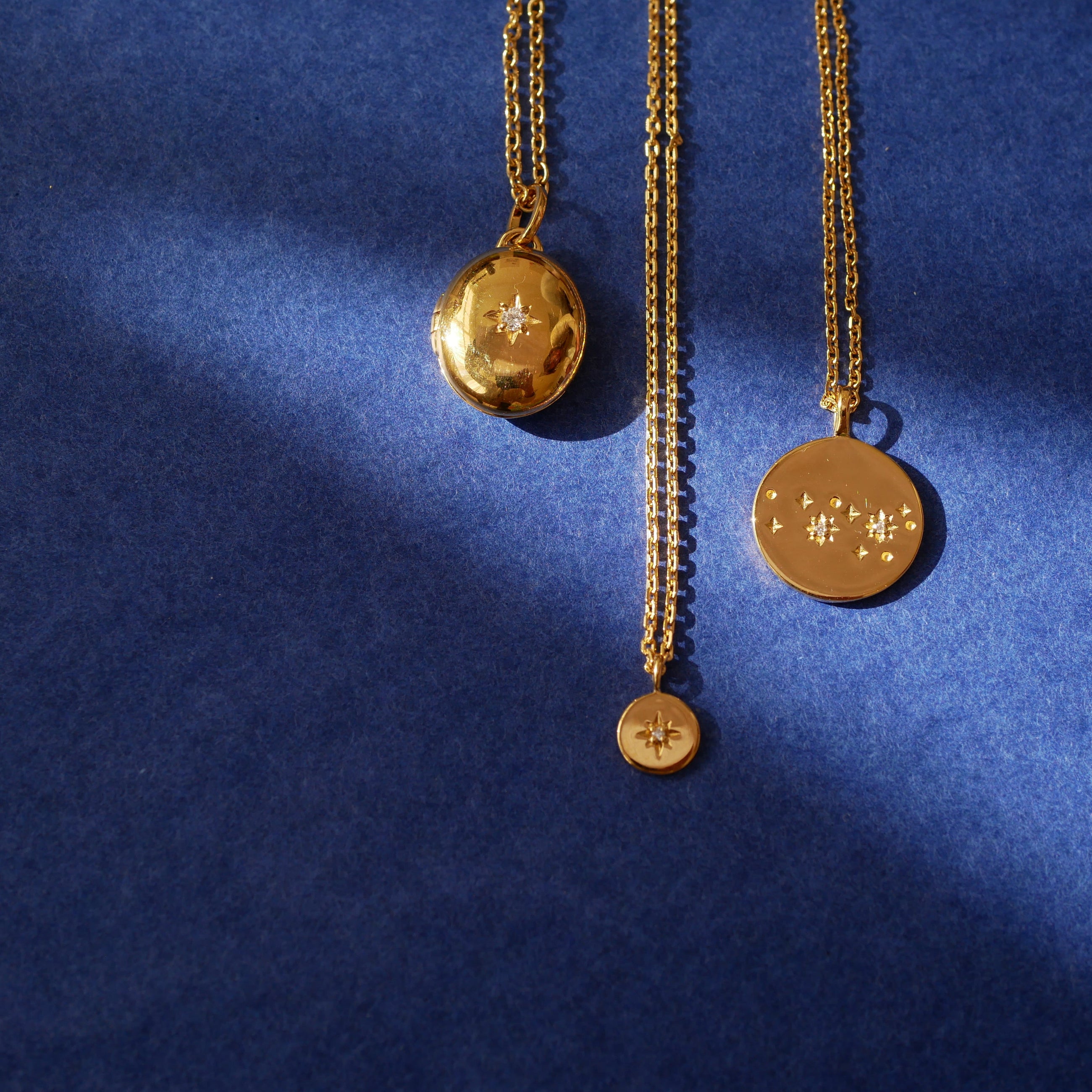 Silver Necklace with Diamonds "Written in the Stars"