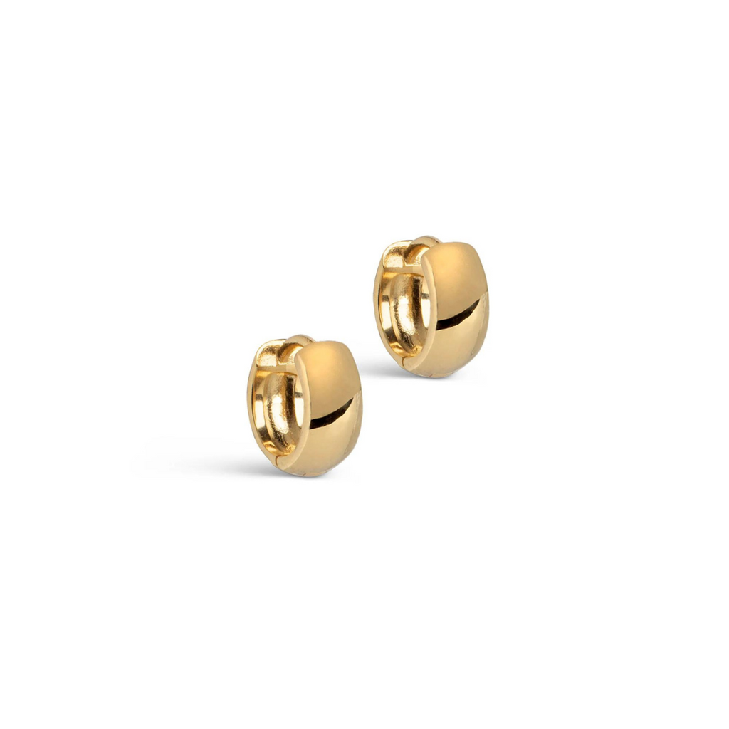 Gold Plated Silver Earrings "Classic Wide"