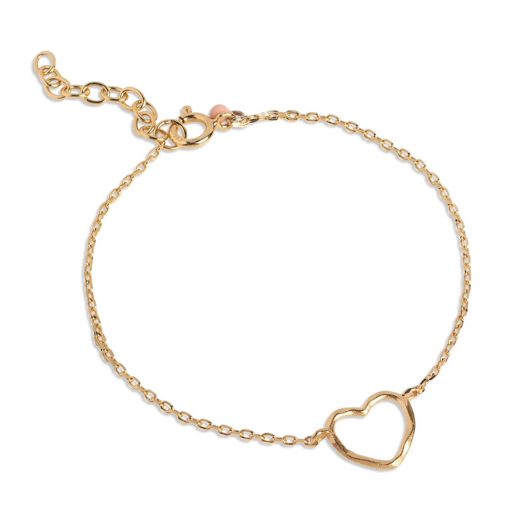 Gold Plated Silver Bracelet "Organic Heart"