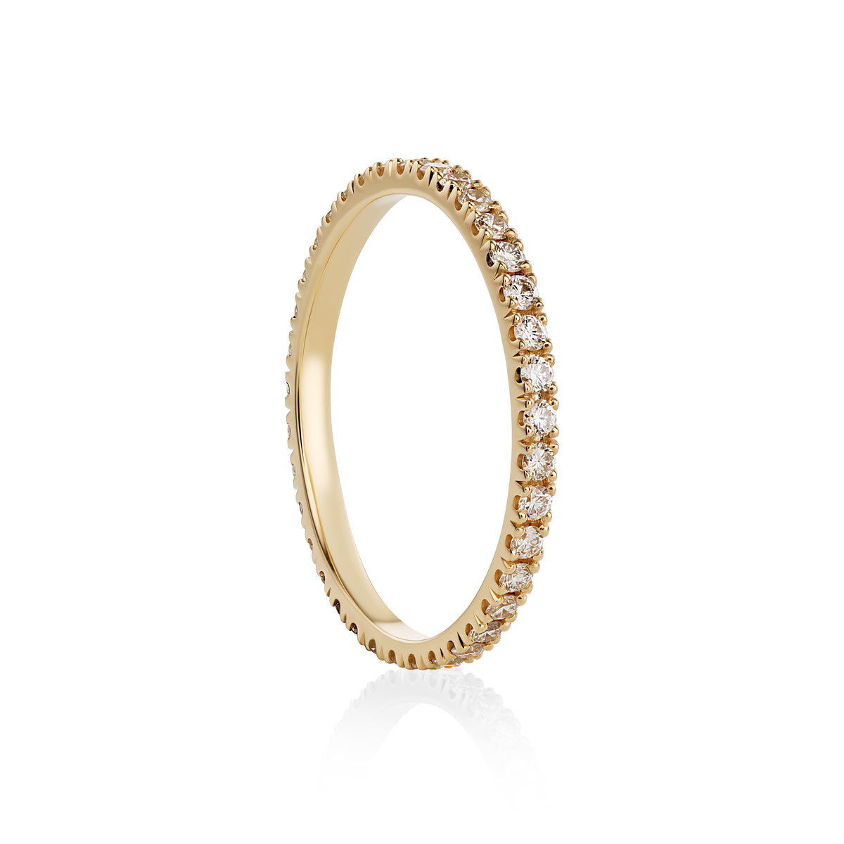 Yellow Gold Eternity Ring with Diamond