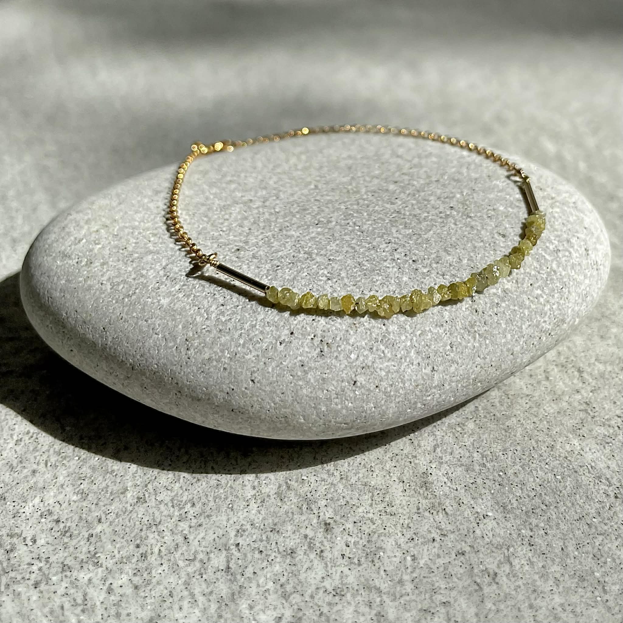 Gold Plated Silver Bracelet with Yellow Diamonds