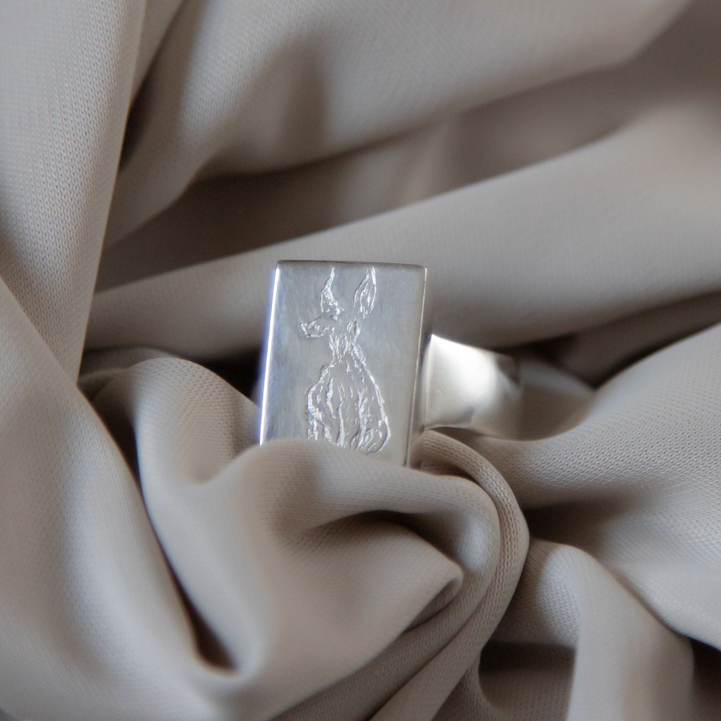 Silver Ring "Watch Me Barking"