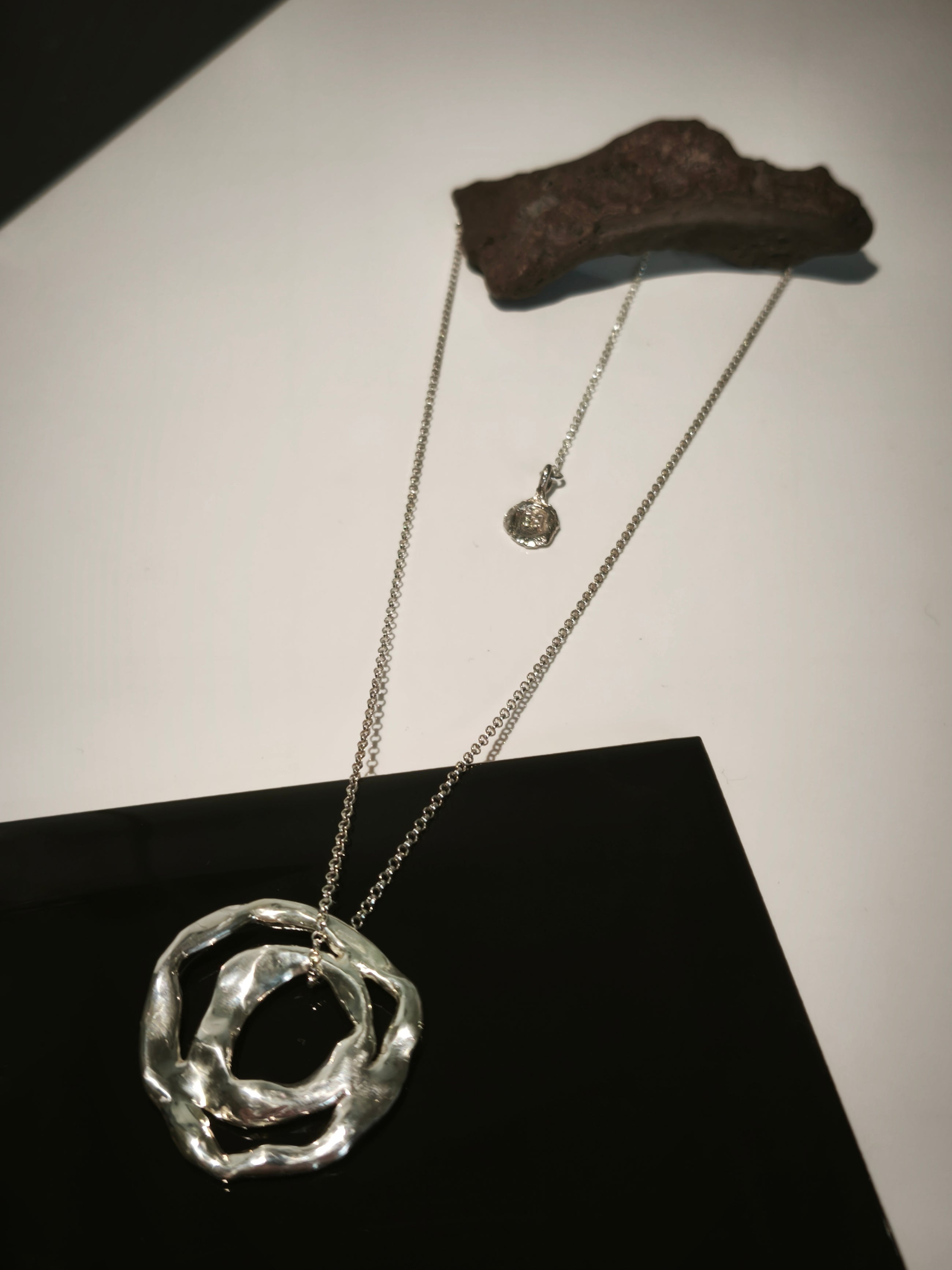 Silver Necklace "Circulating Meaning"