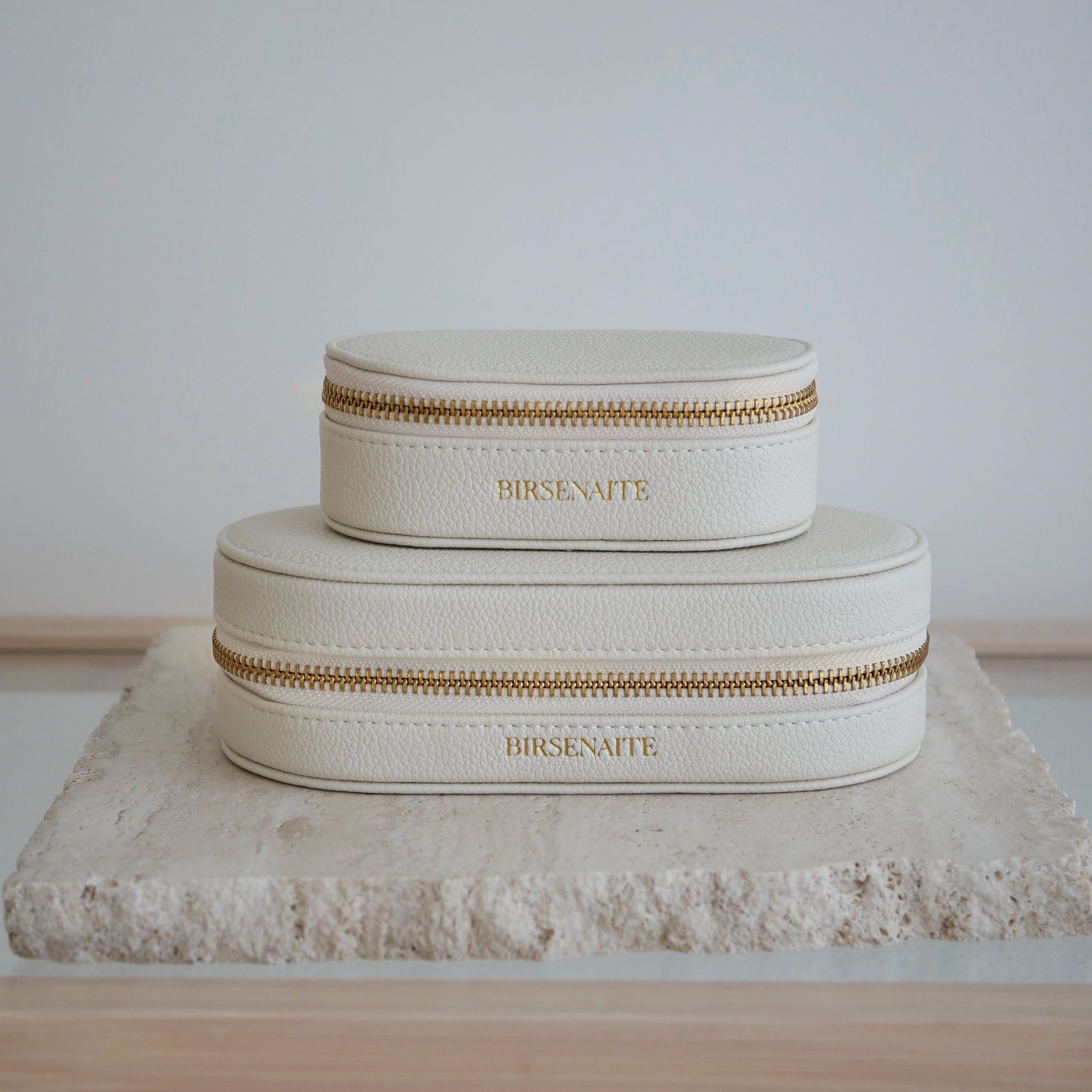 Mini Oval Cream Jewellery Case