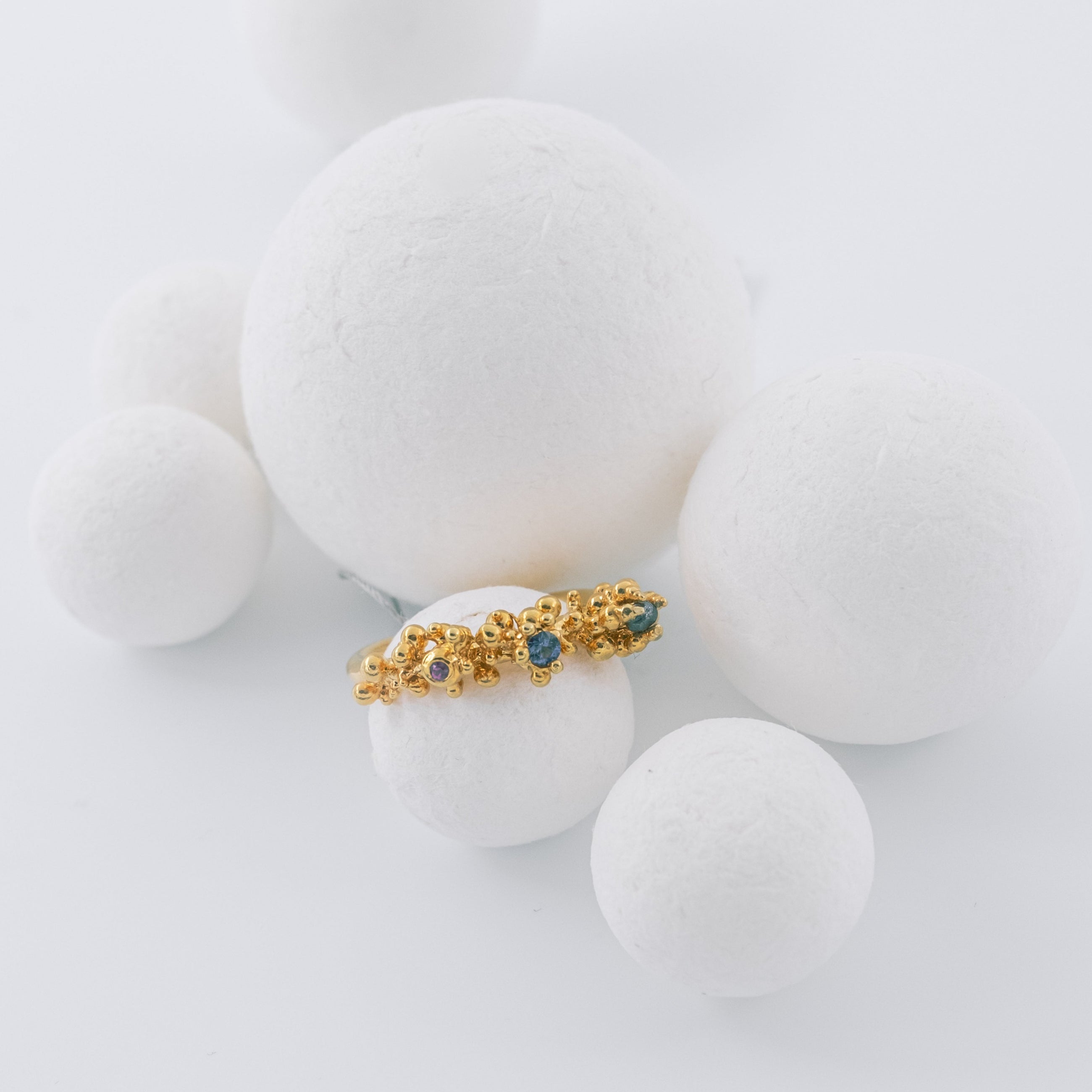 Gold Plated Silver Ring "Gold Precious Reef"