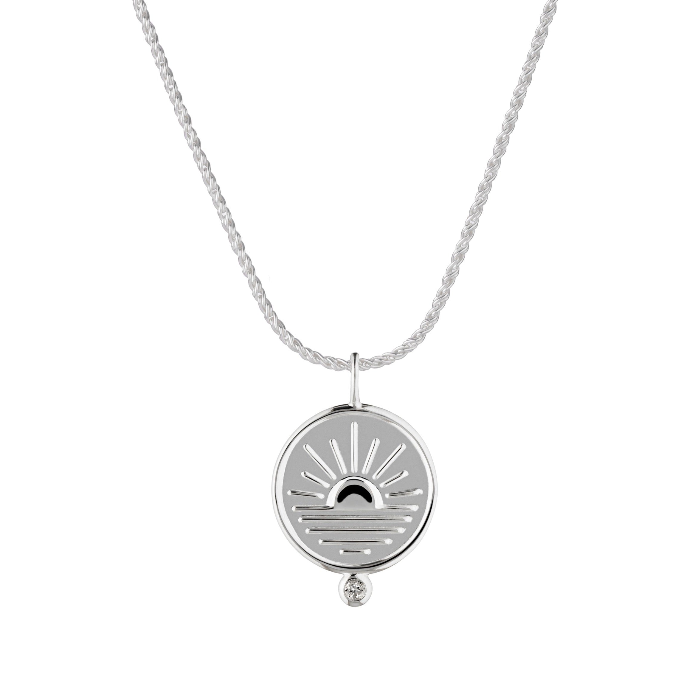 Silver Necklace with Topaz "Daydream"