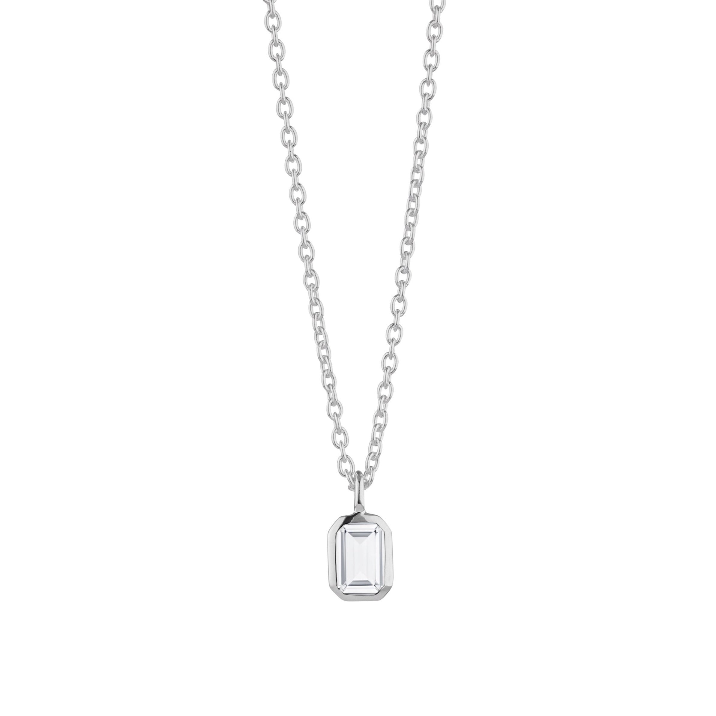 Silver Necklace with Topaz "Daydream"