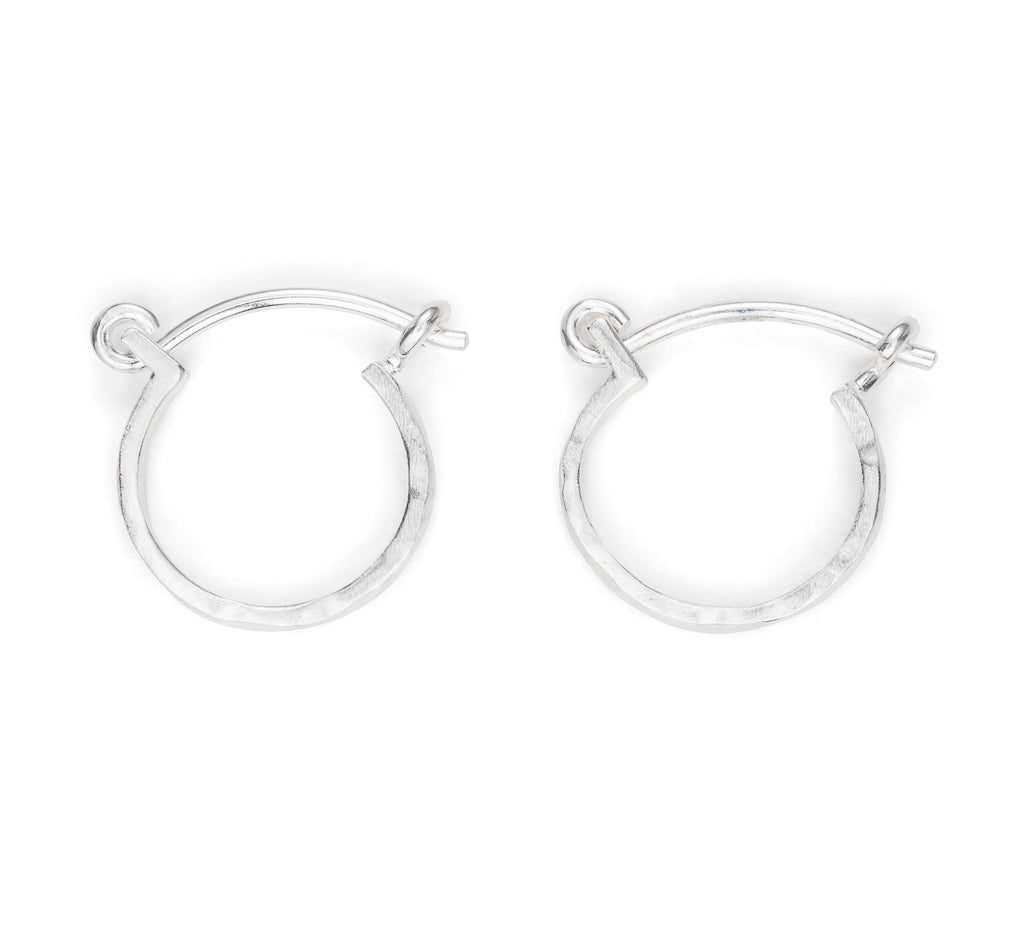 Silver Small Round Hoops