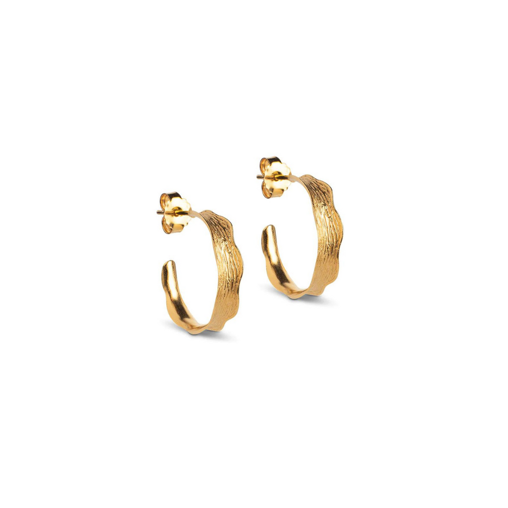 18k Gold Plated Silver Hoops "Ane", 20 mm