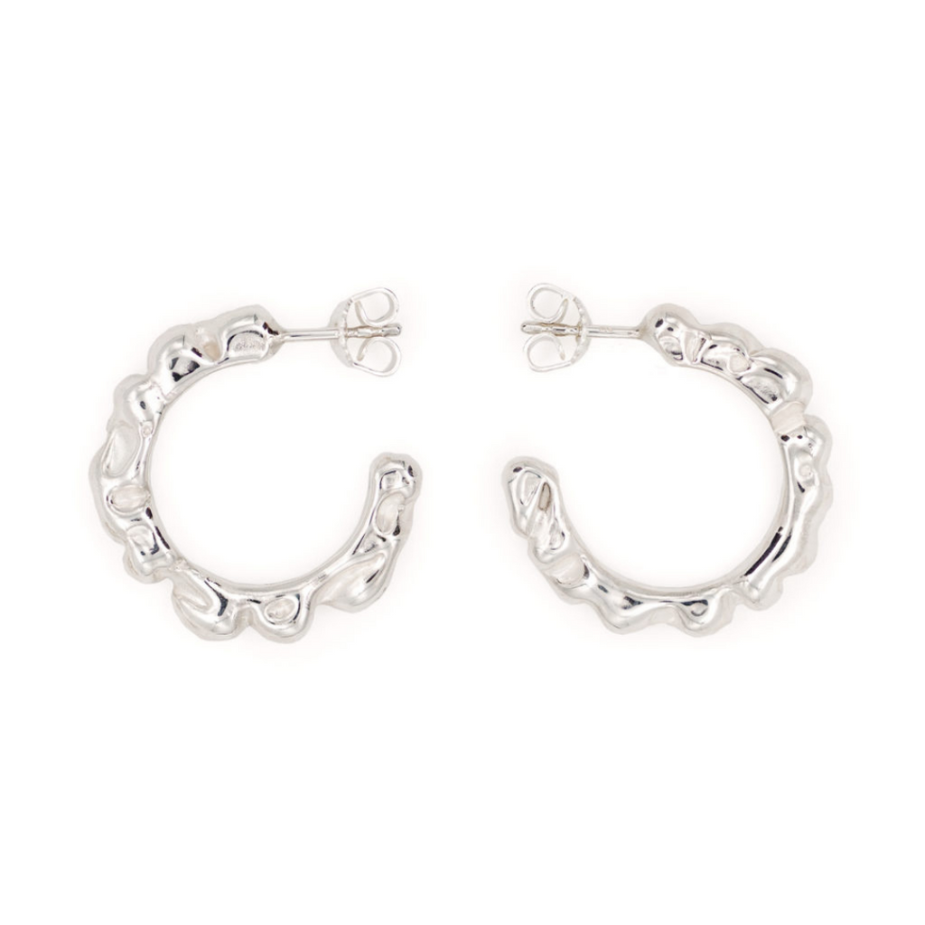 Silver Blobby Earrings