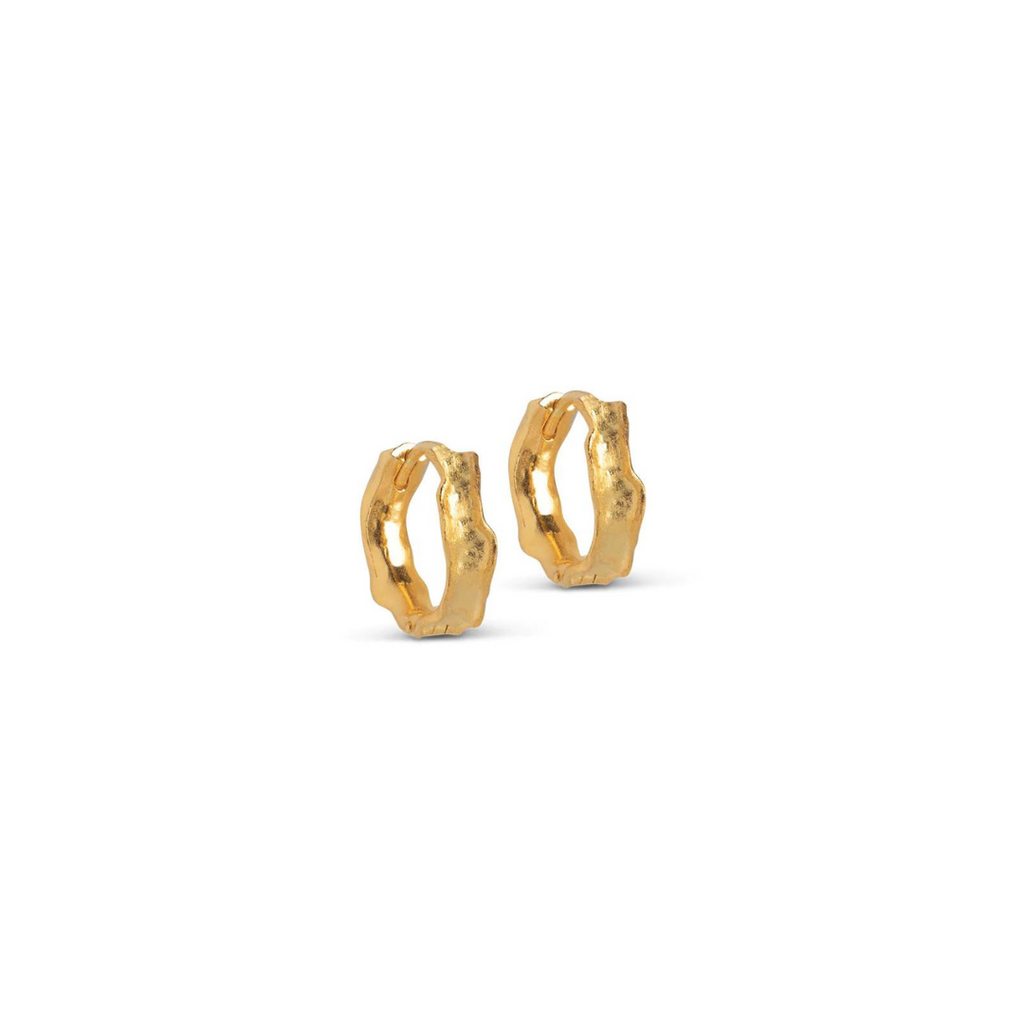 18k Gold Plated Silver Hoops "Everly"