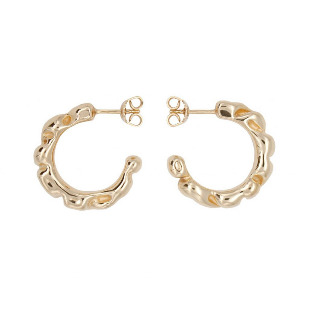 Gold Plated Silver Blobby Earrings