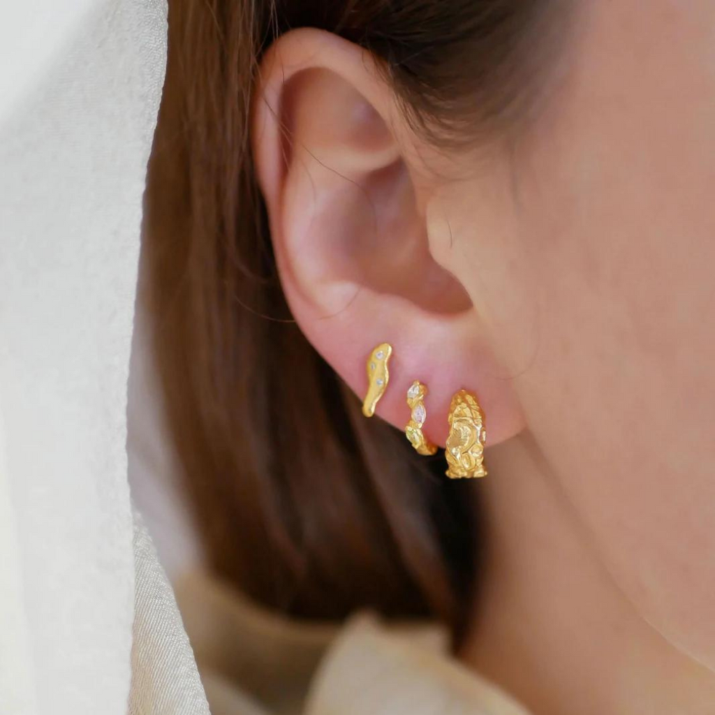 18K Gold Plated Silver Hoop Earrings "Laia”