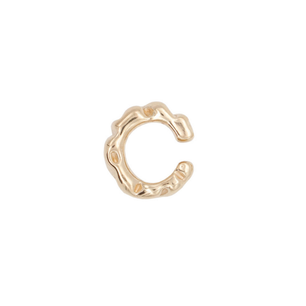 Gold Plated Silver Blobby Earcuff
