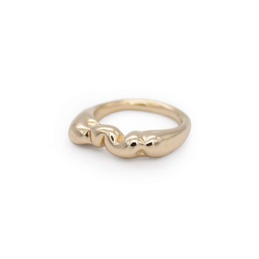 Gold Plated Silver Blobby Ring
