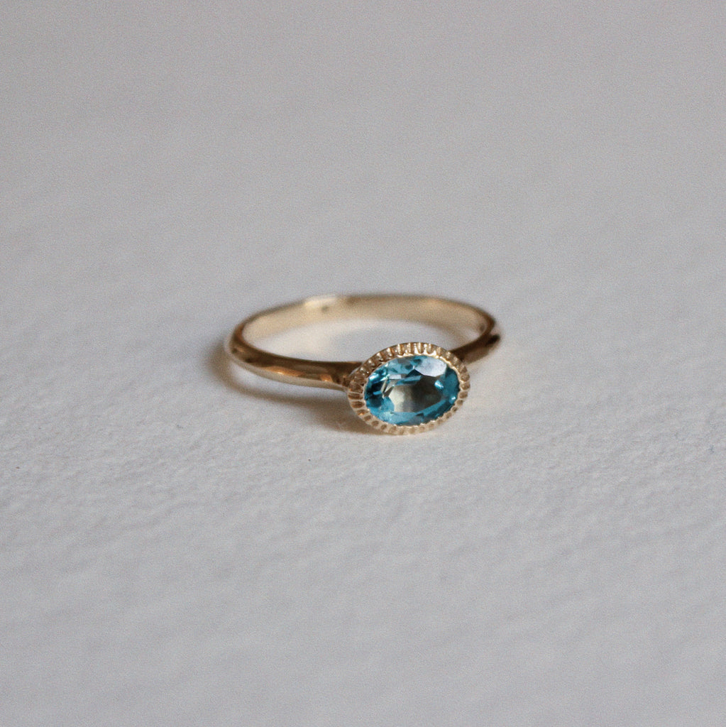 14k Gold Ring With Topaz