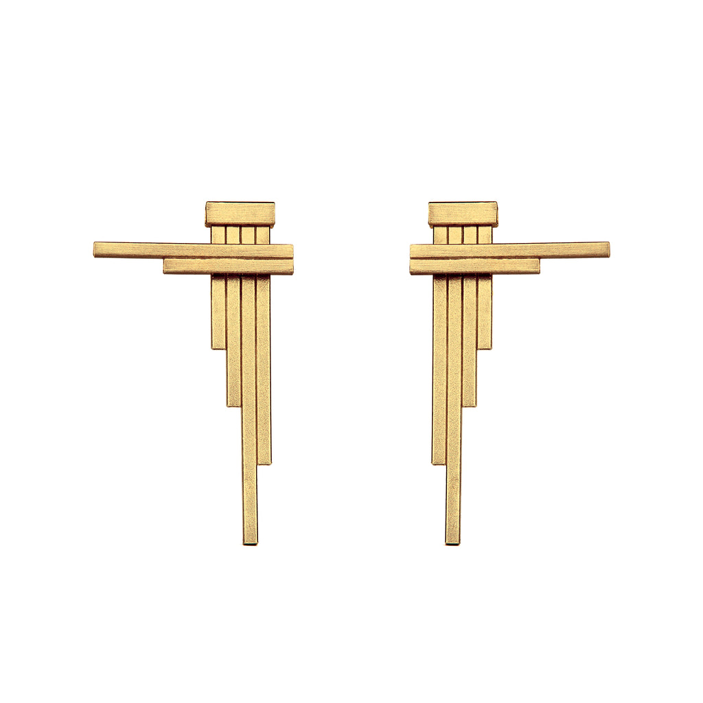 CONCORD Double-Sided Gold Plated Earrings
