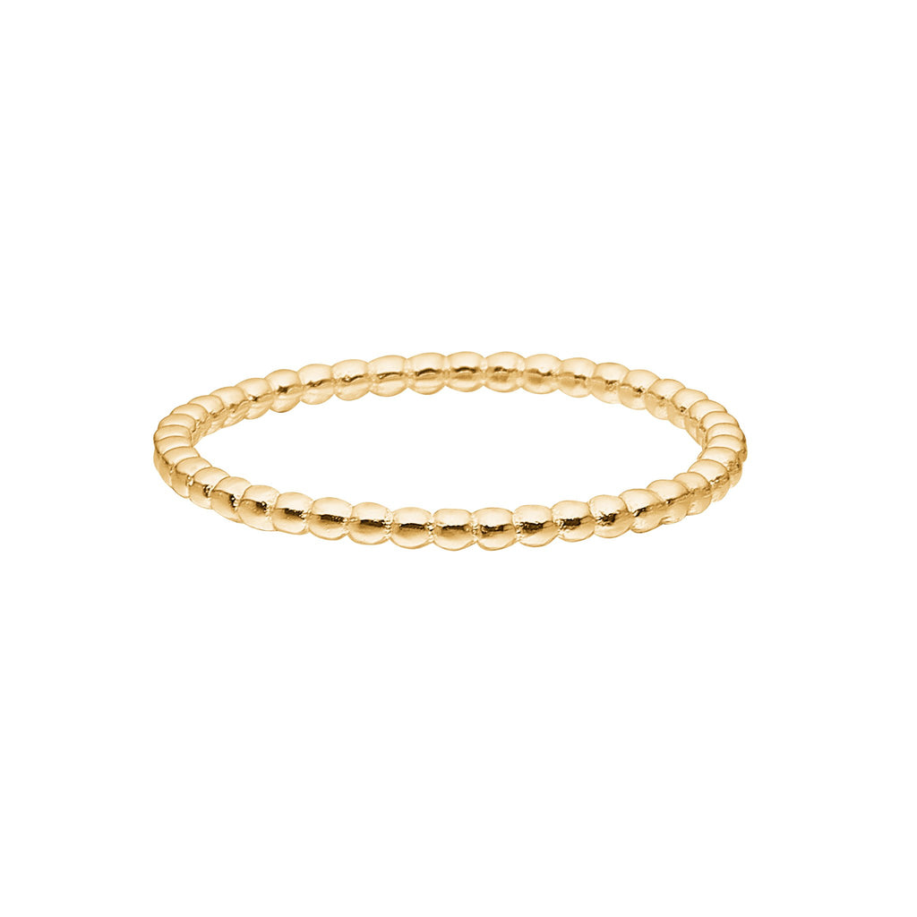 18K Gold Plated Silver Ring "Simple Bubble"