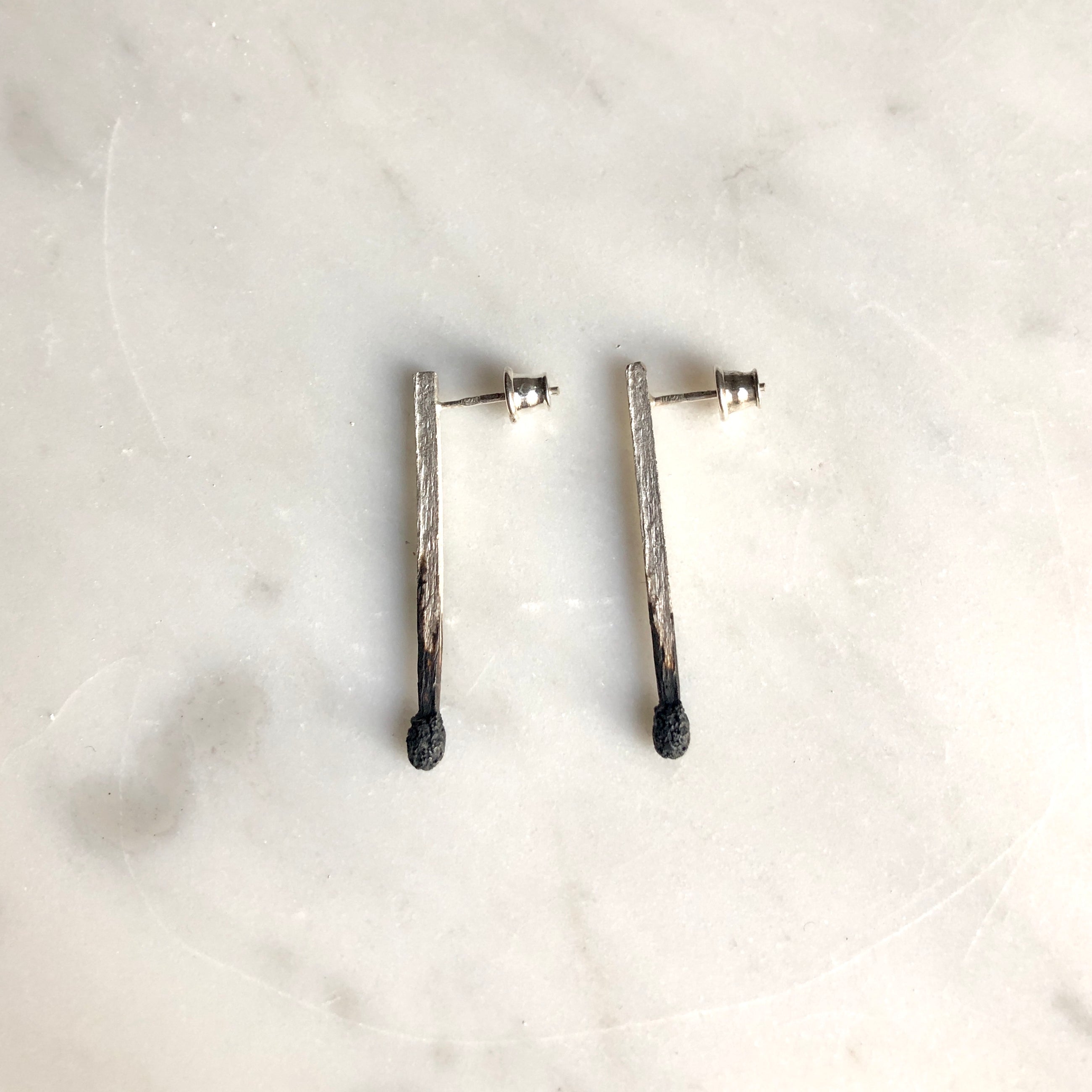 Silver Match Earrings