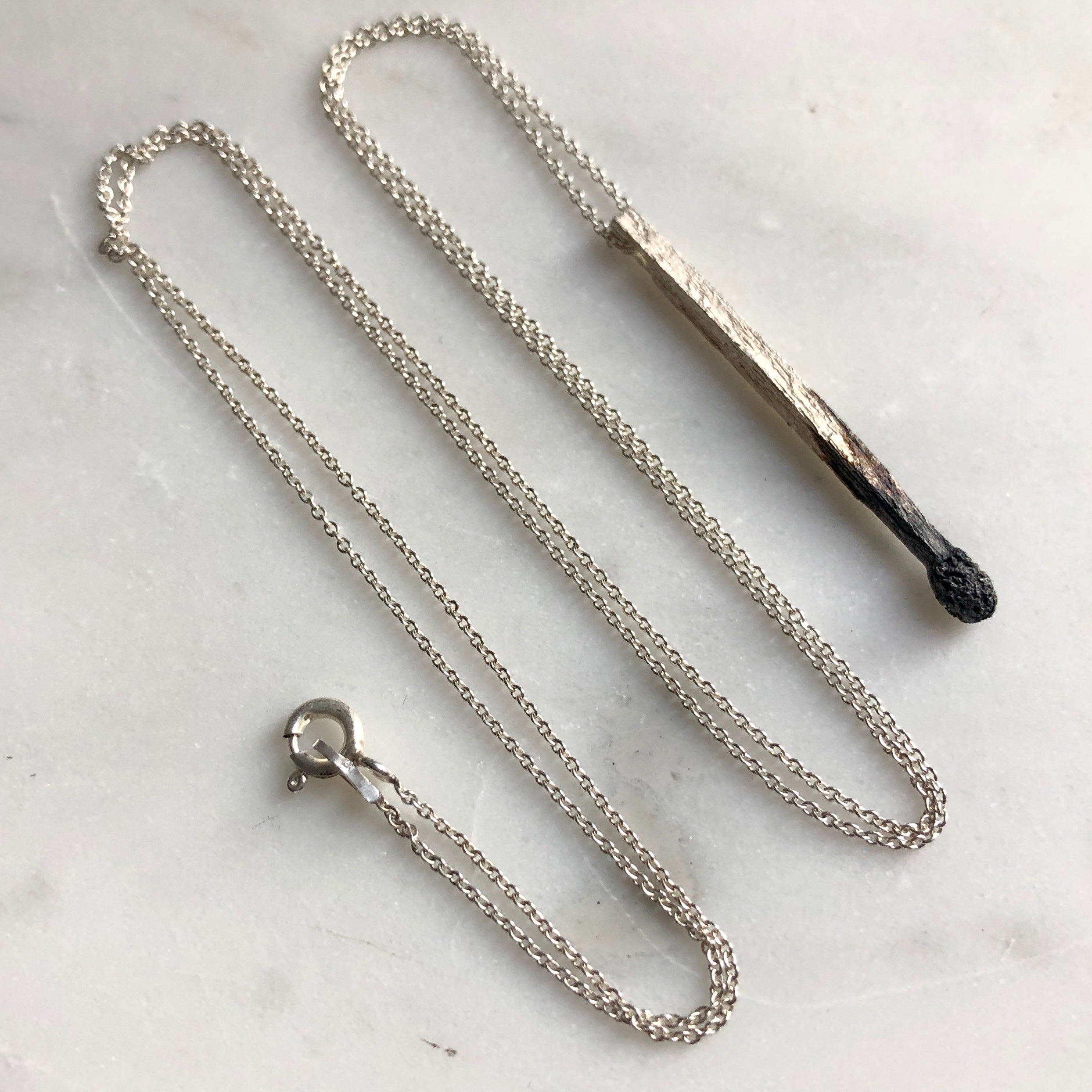 Silver Match Necklace