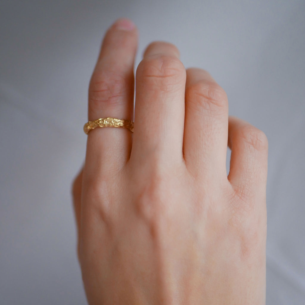 18K Gold Plated Silver Ring "Gaia"