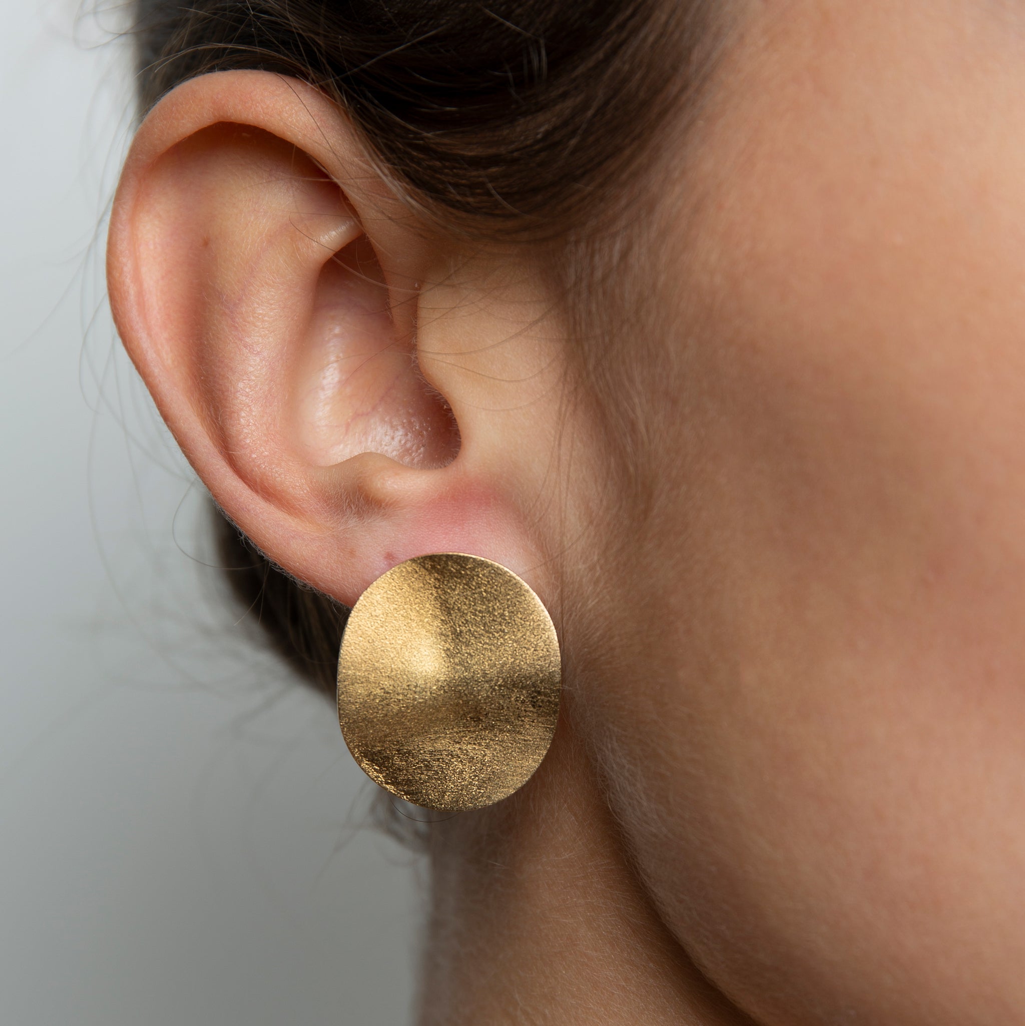 Gold Plated Silver Earrings "Pool"