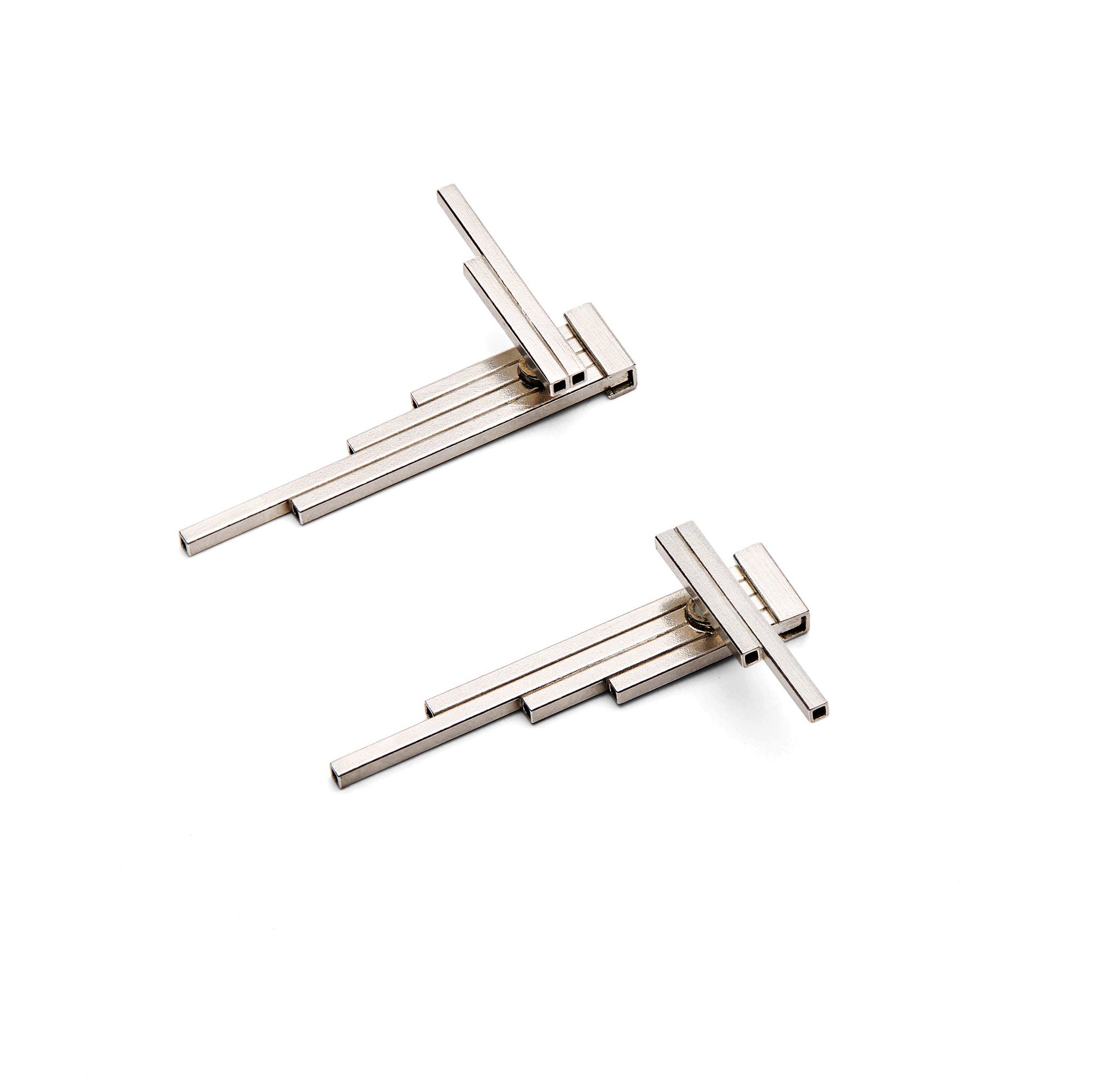 Earrings - CONCORD Double-Sided Silver Earrings
