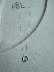 Silver Necklace with Diamond "All Around Us"