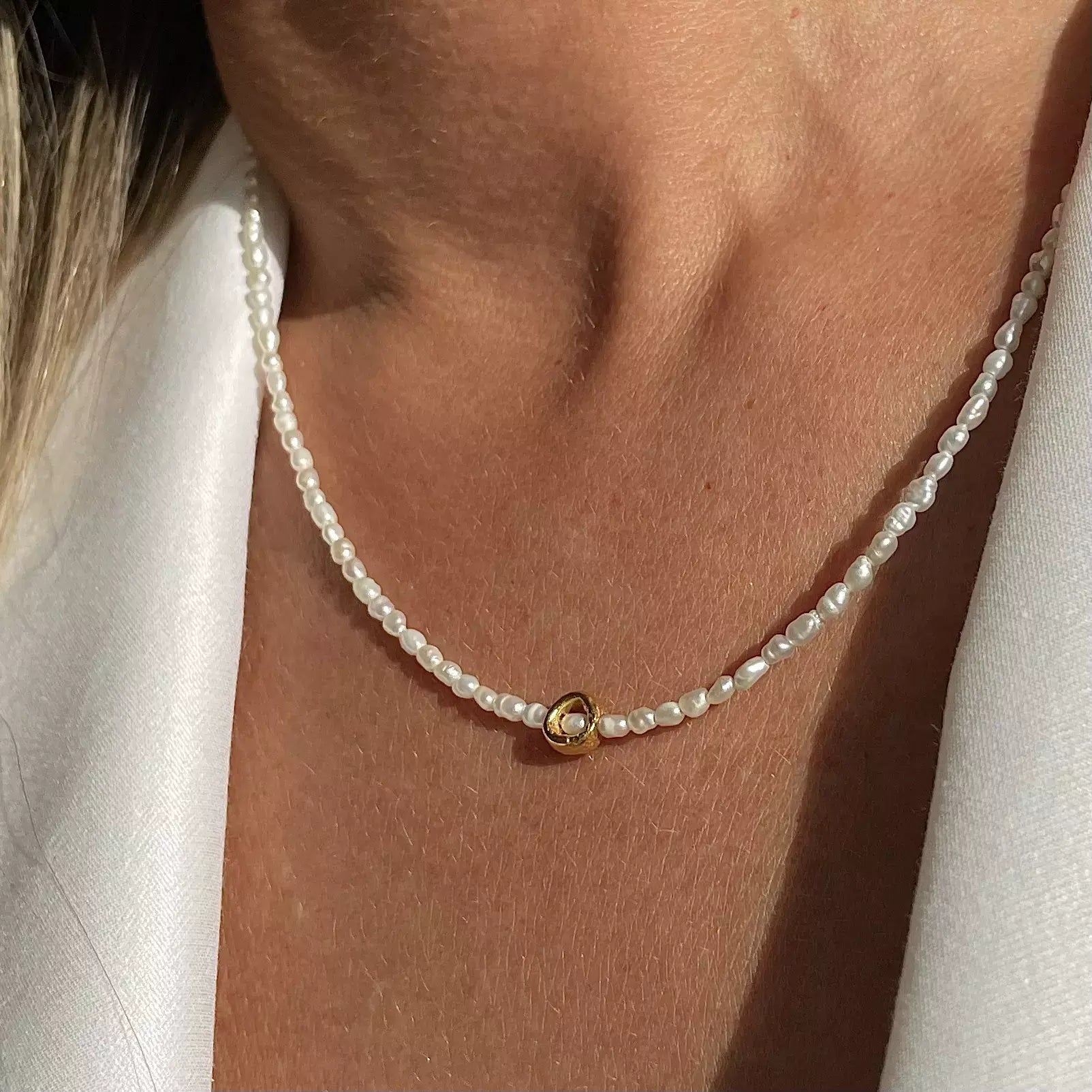 Gold Plated Silver Necklace "Circle"