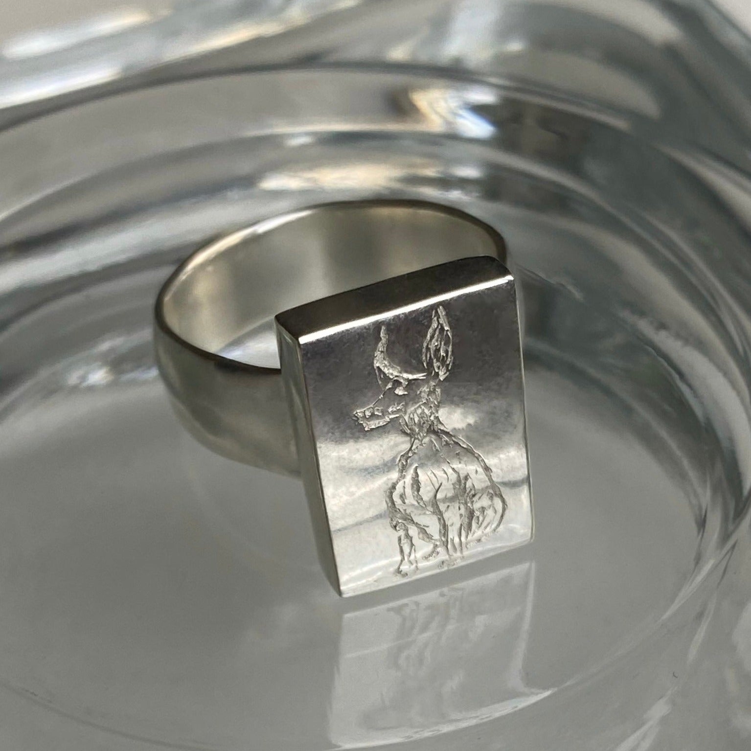 Silver Ring "Watch Me Barking"
