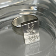 Silver Ring "Watch Me Barking"