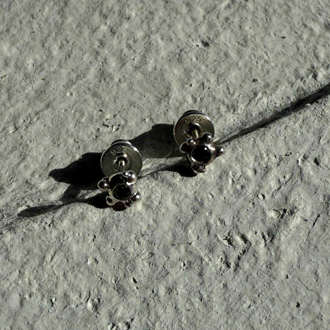 Silver Earrings "Coral Grain"
