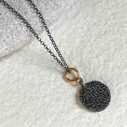 Gold Plated / Oxidized Silver Necklace "Bespoken"