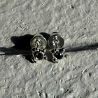 Silver Earrings "Coral Grain"