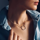 Silver Necklace "Big Fingerprint Circle"