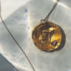Gold Plated Necklace with Herkimer Diamond "The Resistance"