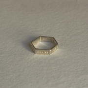 Silver Ring "Amicus Cognoscitur Amore, More, Ore, Re / You can recognize a true friend from affection, behaviour, words and deeds"