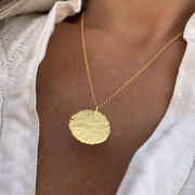 Gold Plated Silver Necklace "Fingerprint"