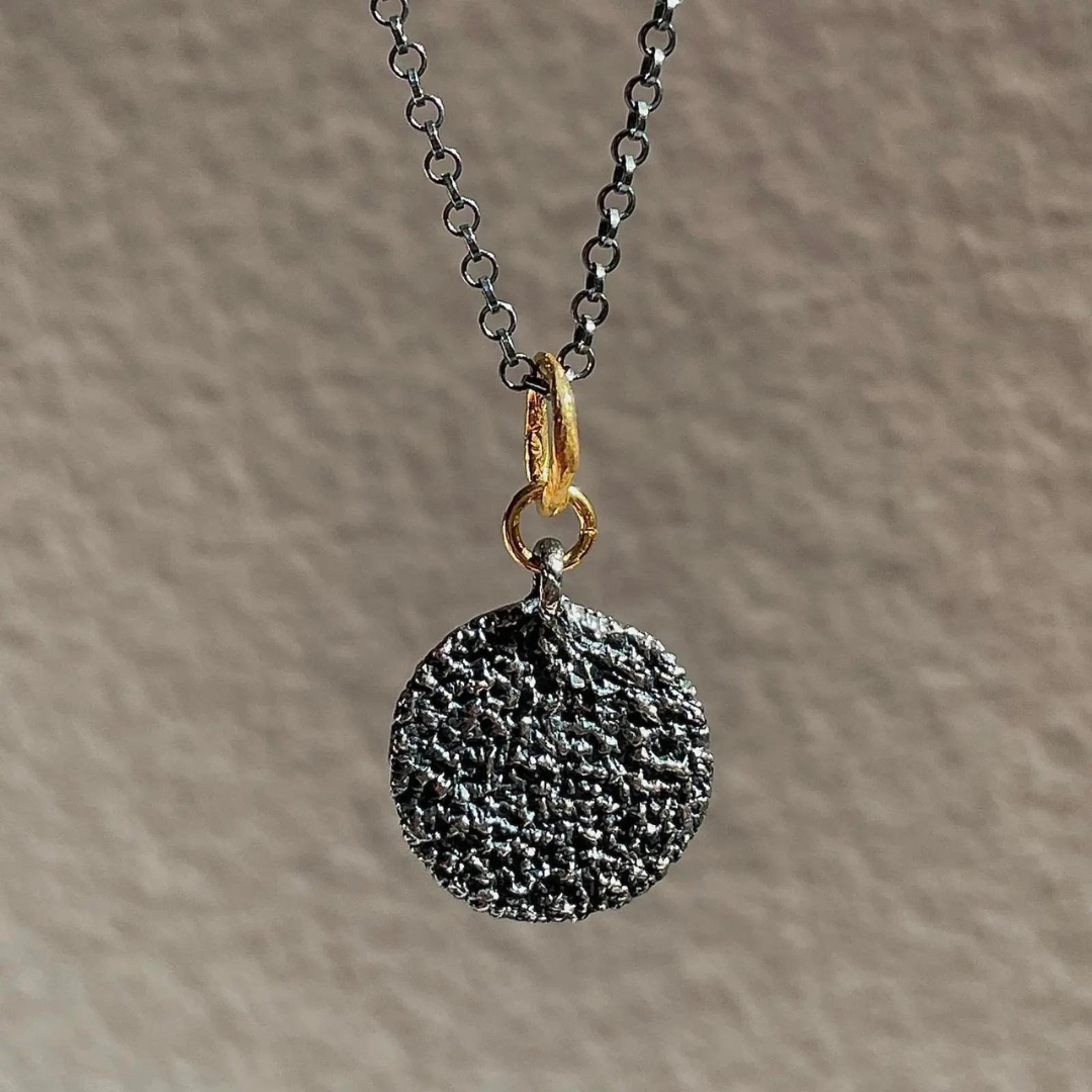 Gold Plated / Oxidized Silver Necklace "Bespoken"
