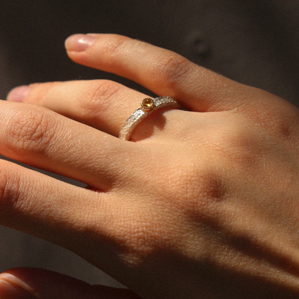 Silver Ring with Sapphire