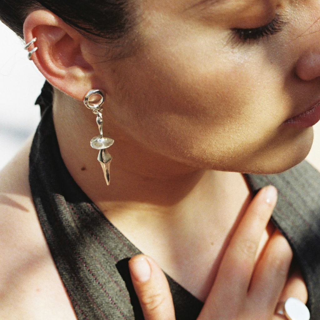 Silver Earrings "Pendulum"