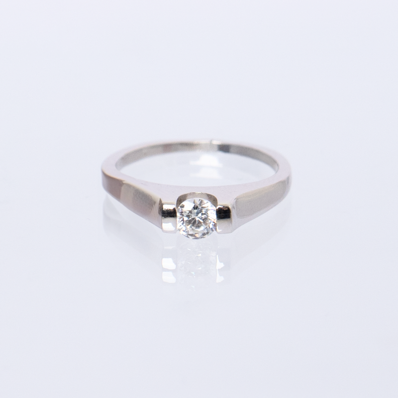 White Gold Ring with Cubic Zirconia